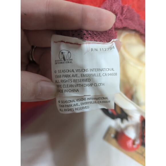 Seasonal Visions Scary Clown Mask Halloween Costume Red Hair Adult Horror Spooky - Picture 9 of 10